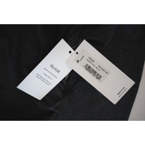 Spanx 50880R Women's Sz S Very Black Dash Heather Skysoft Mock Neck L/S Top - Picture 6 of 11